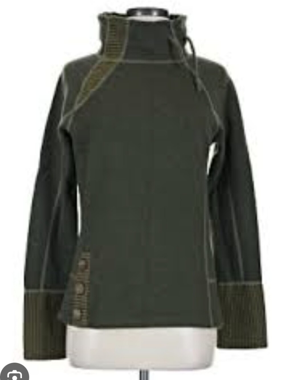 Prana Lucia Wool Blend Olive Green Sweater Sz.XS